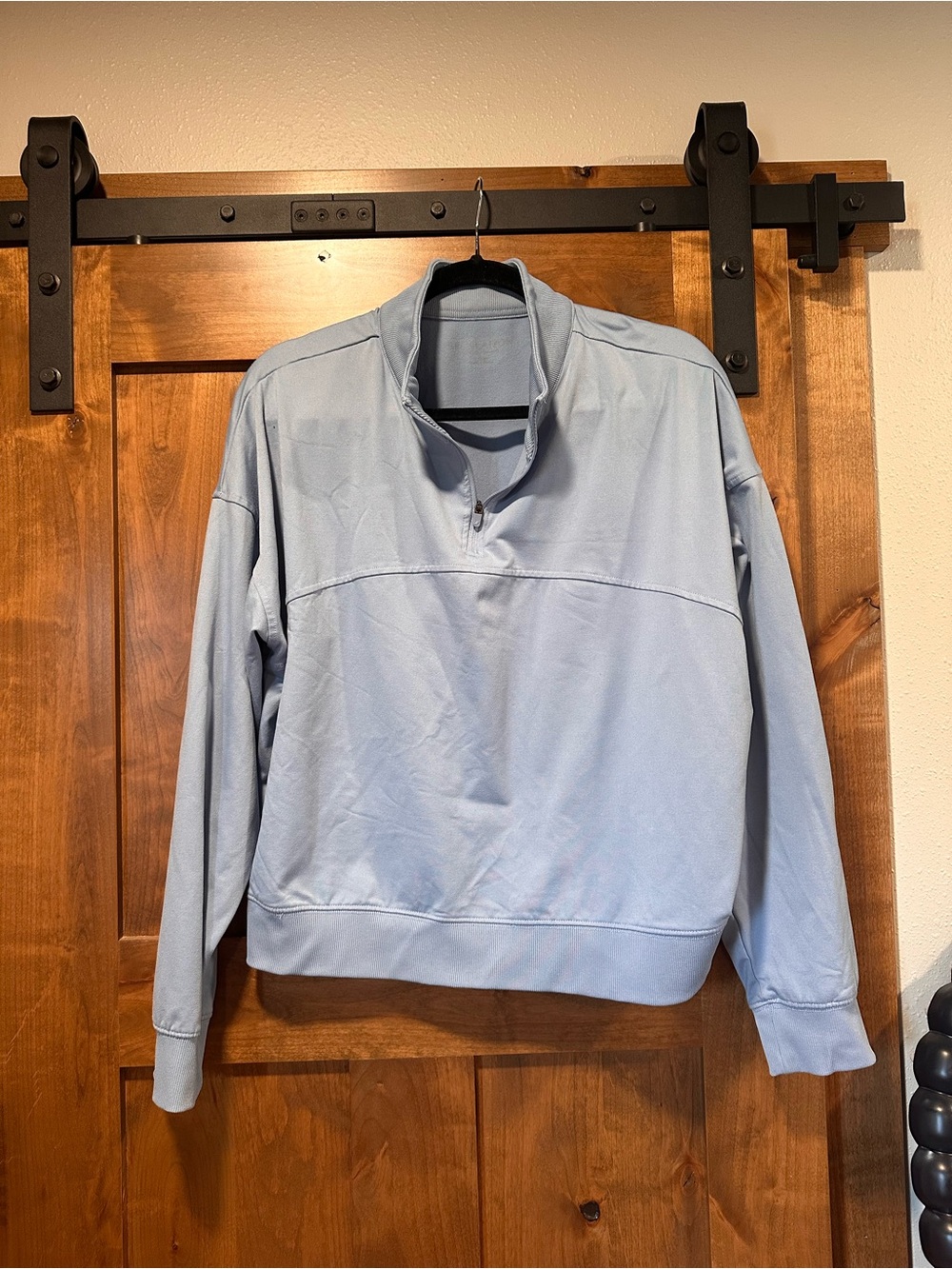 Recreation Women's Light Blue Quarter-Zip Pullover Sweatshirt